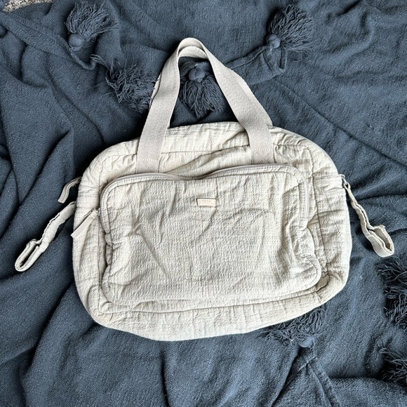 Zara Other Zara Linen Diaper Bag And Diaper Changing Table Mat